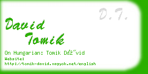 david tomik business card